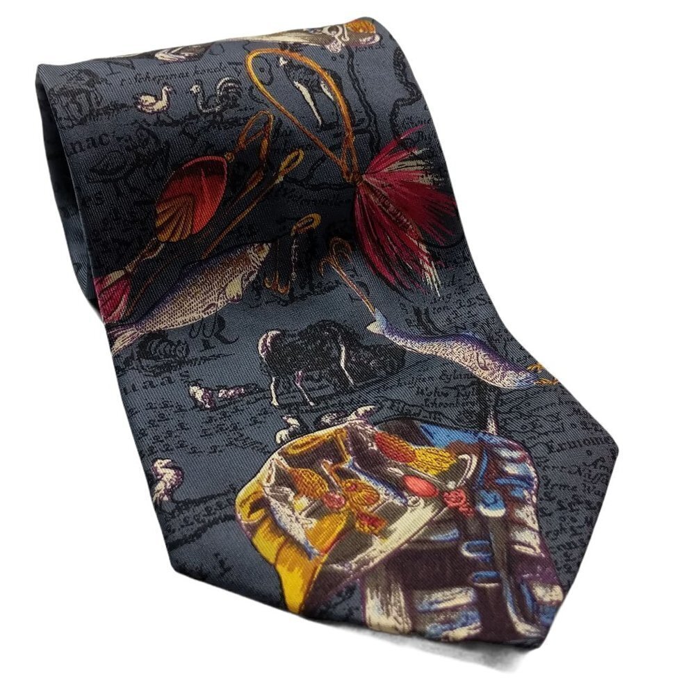 Church's Fishing Bait Tackle Rod Reel Silk Necktie